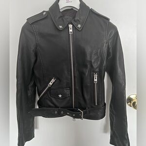 All saints limited leather jacket